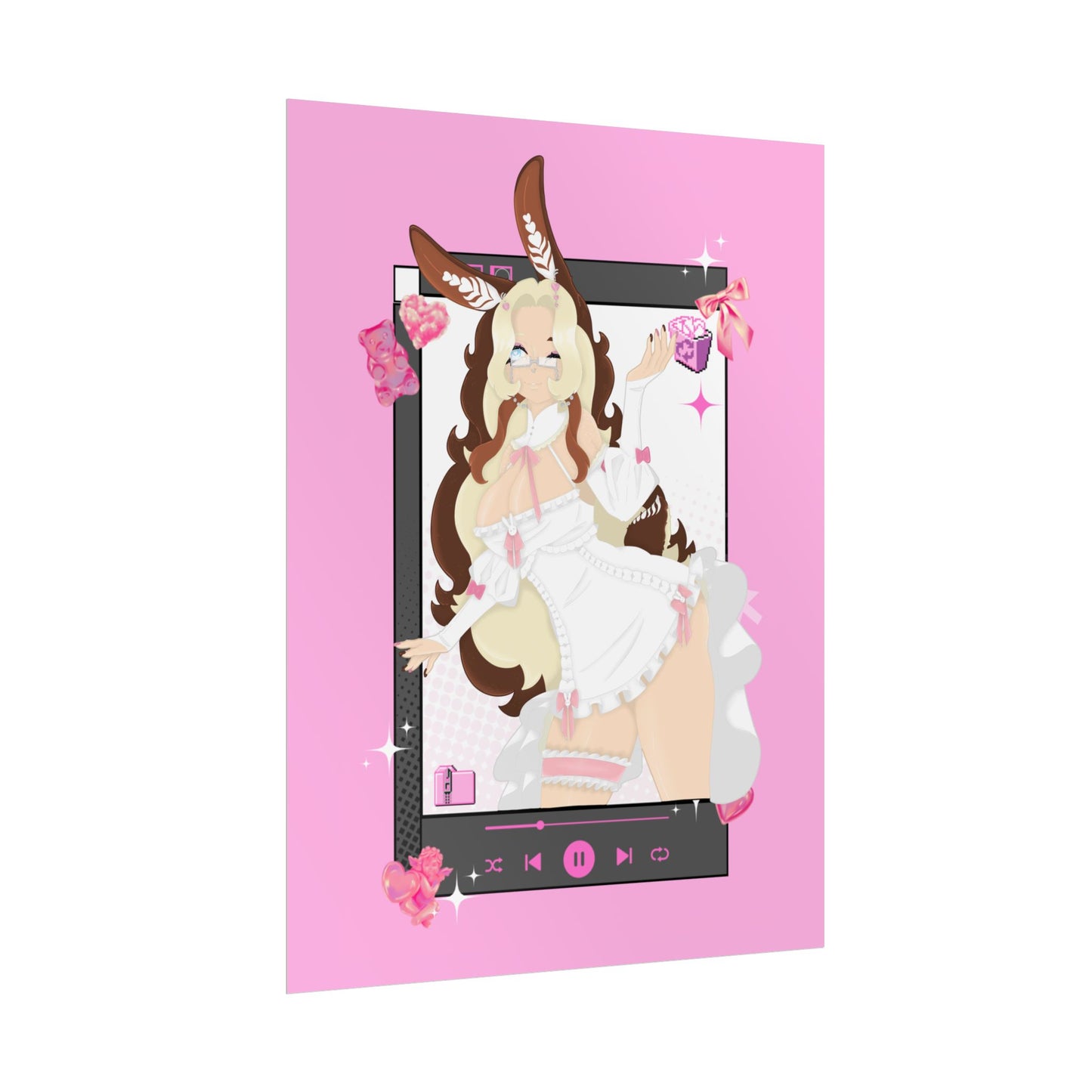 Lady Latte Music Player Poster