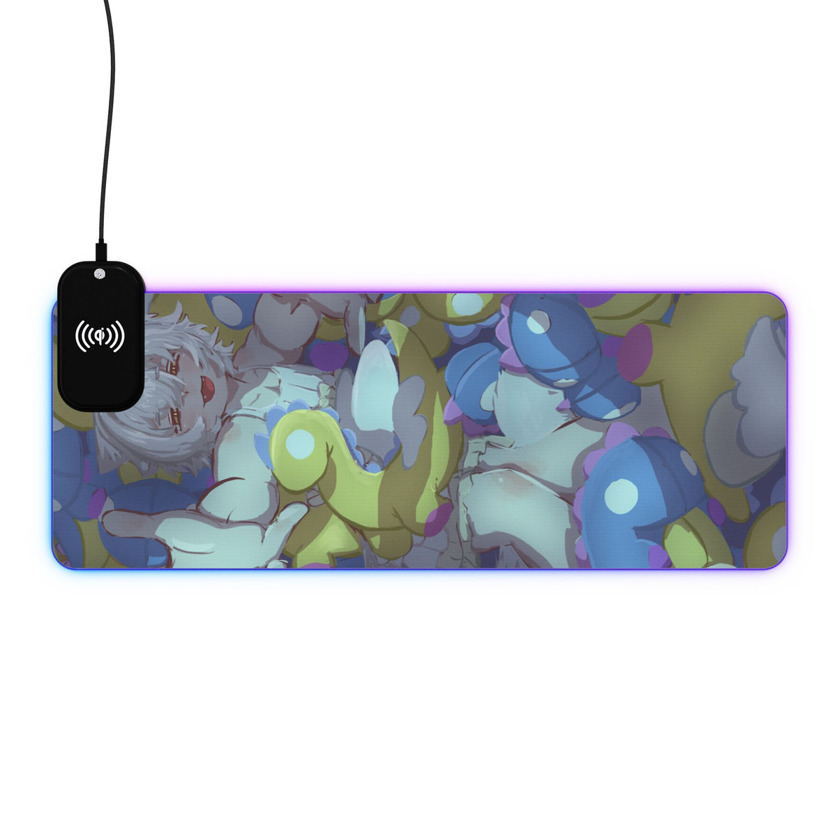 CrumDumpstr "Plushie Pile" LED XL Deskmat w/ Wireless Charging