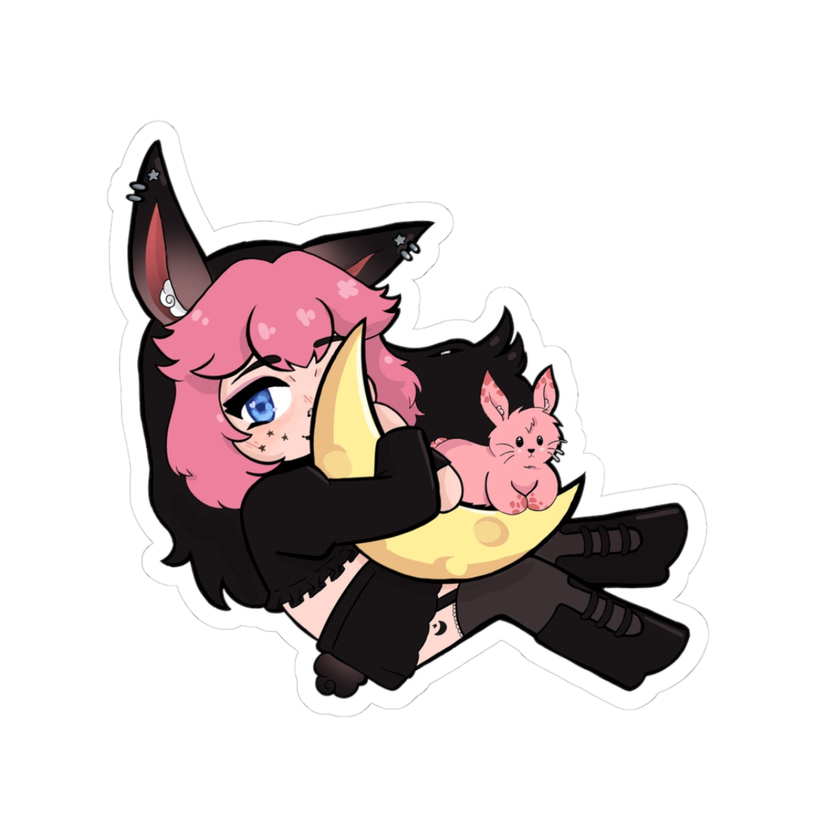 Solace Plum "Moon Hug" Sticker