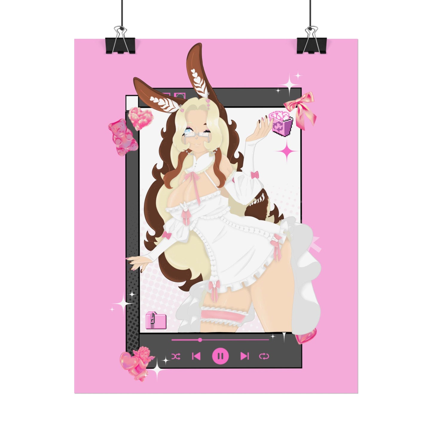 Lady Latte Music Player Poster