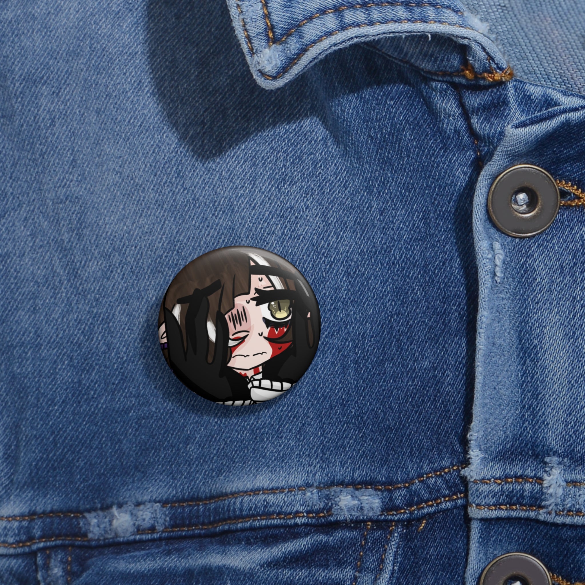 Renée Lysobore "Nervous" Button Pin