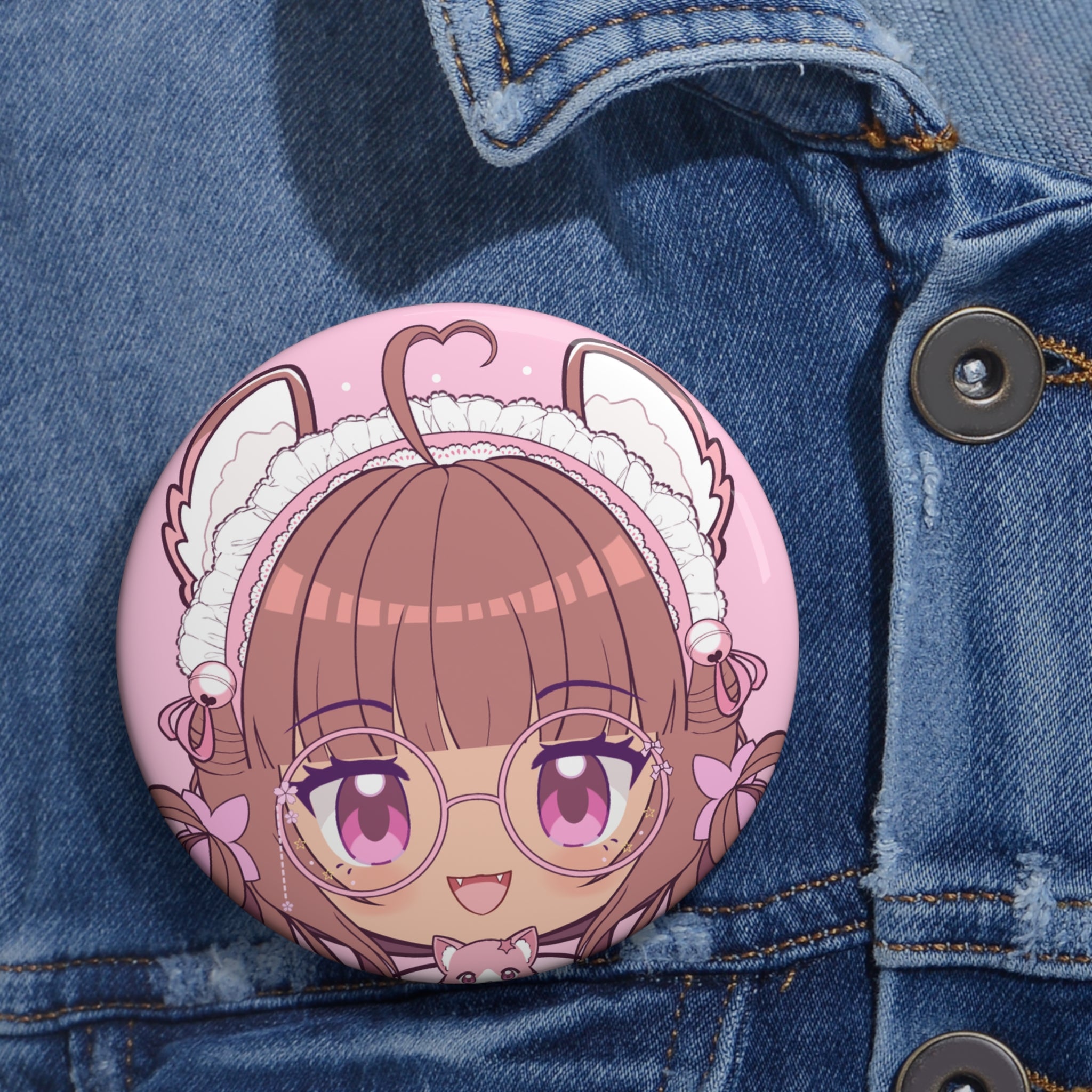 Momoka "Chibi" Button Pin