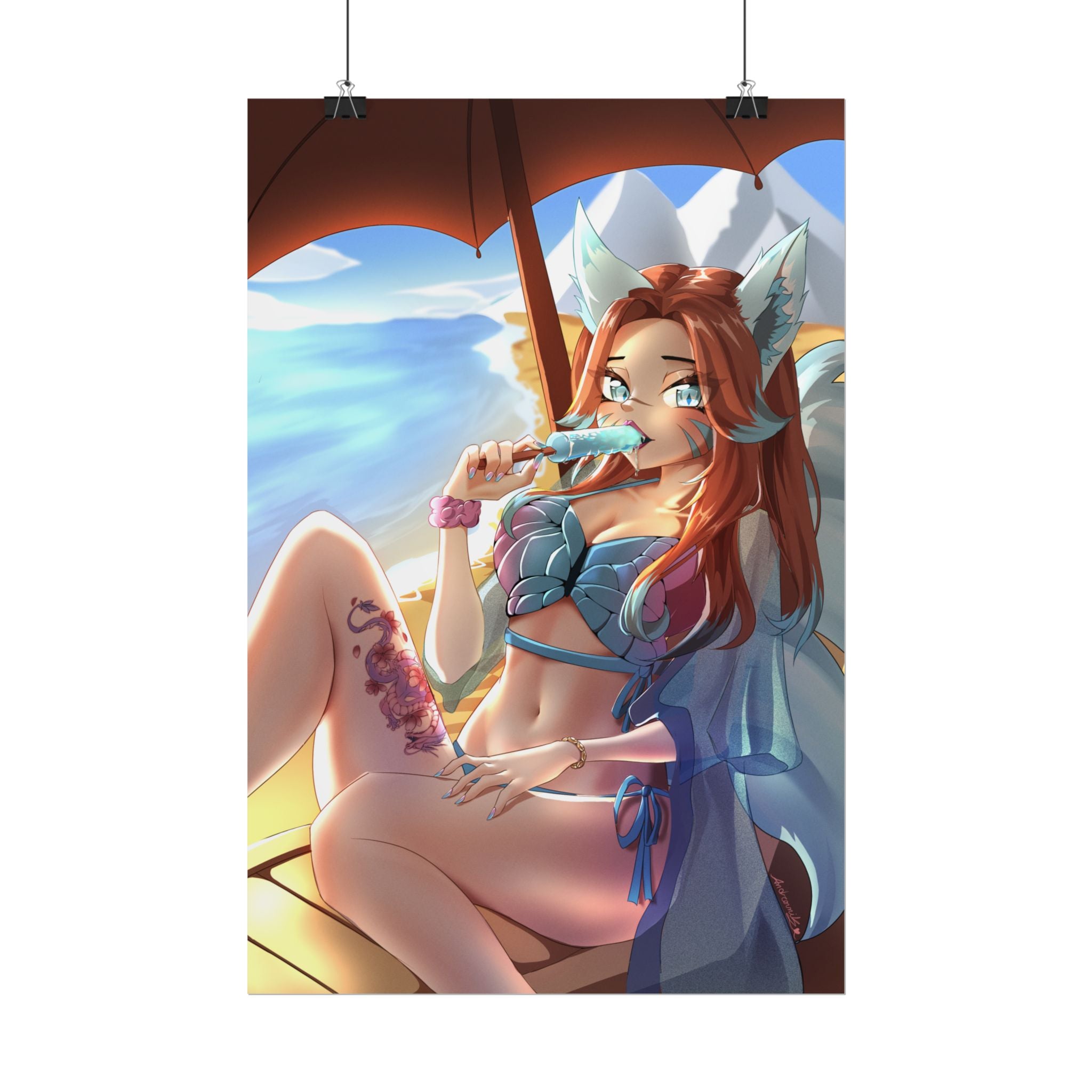 Luna Fujimaru "Seaside Vixen" Poster