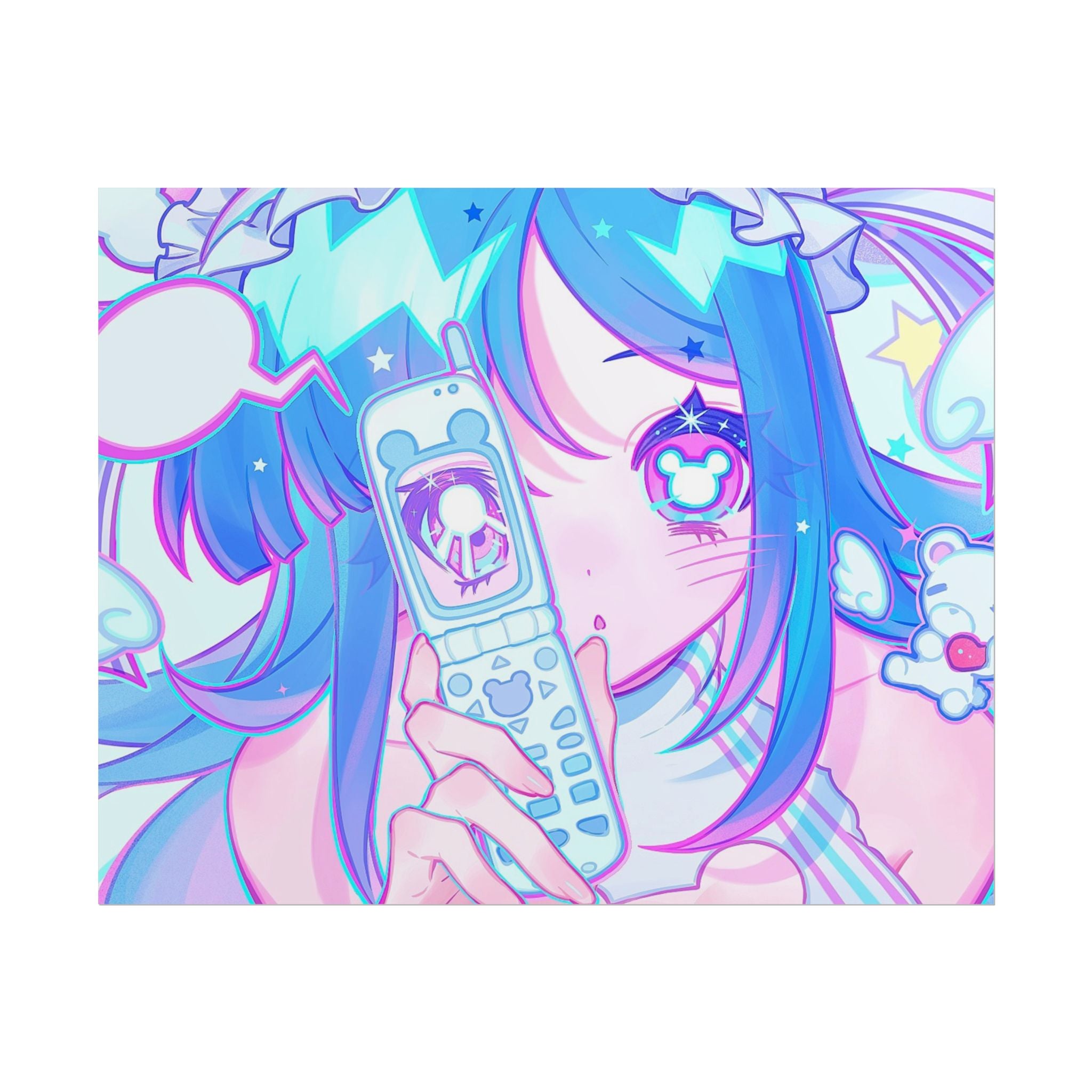 bearwithchloee "Cellphone Glance" Poster
