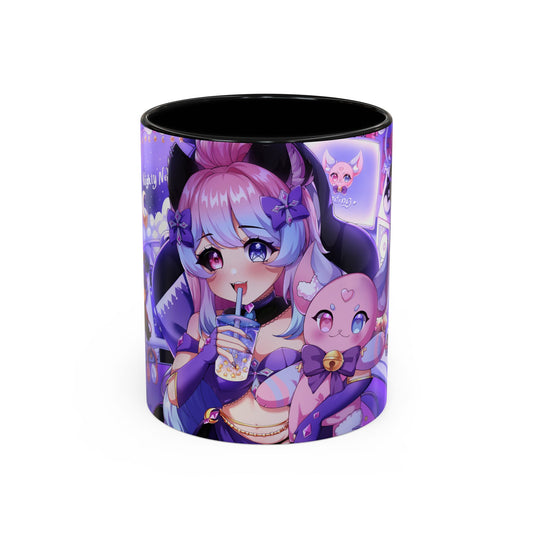 "Time To Stream!" Nighty Neko Mug
