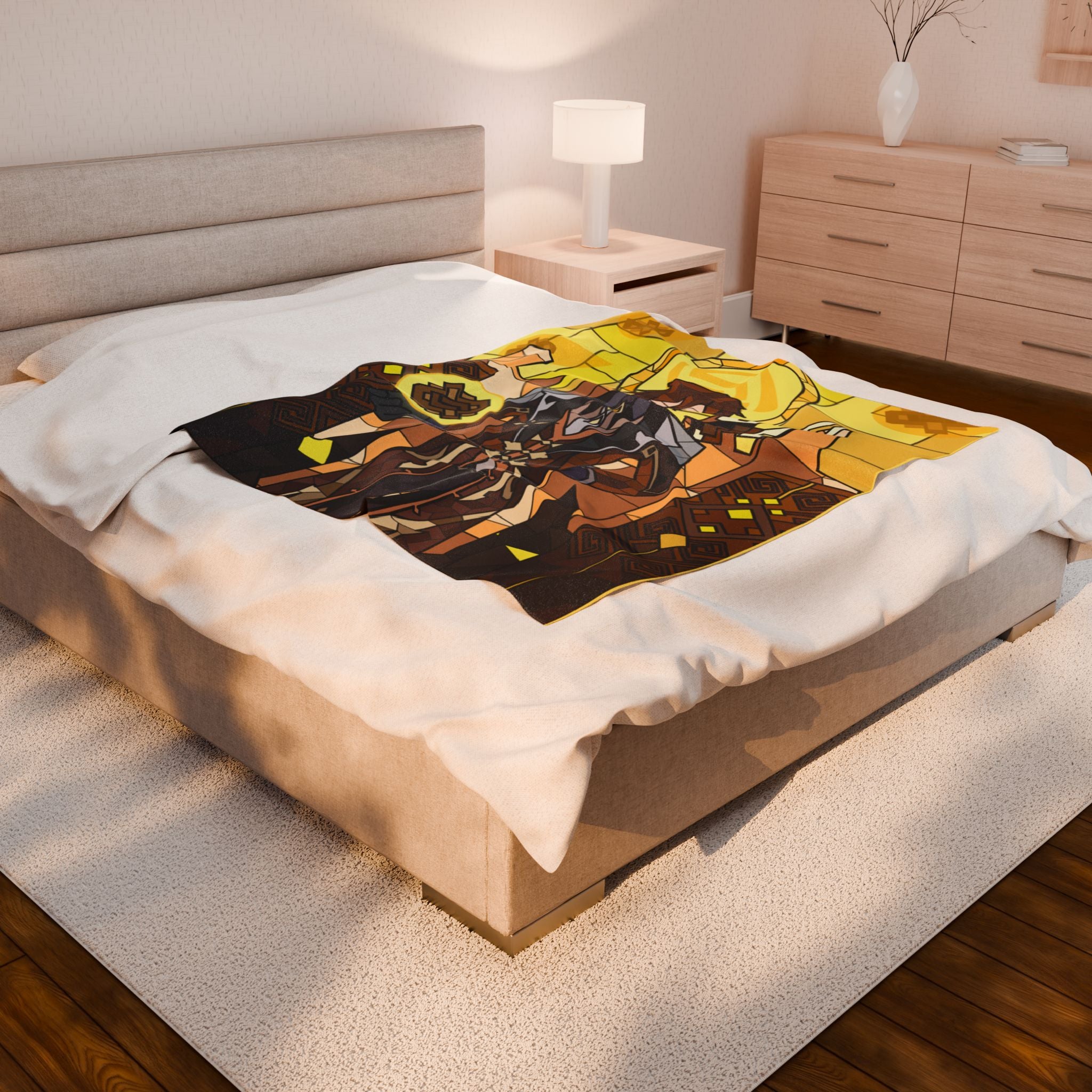 Zhongli Plush Throw Blanket