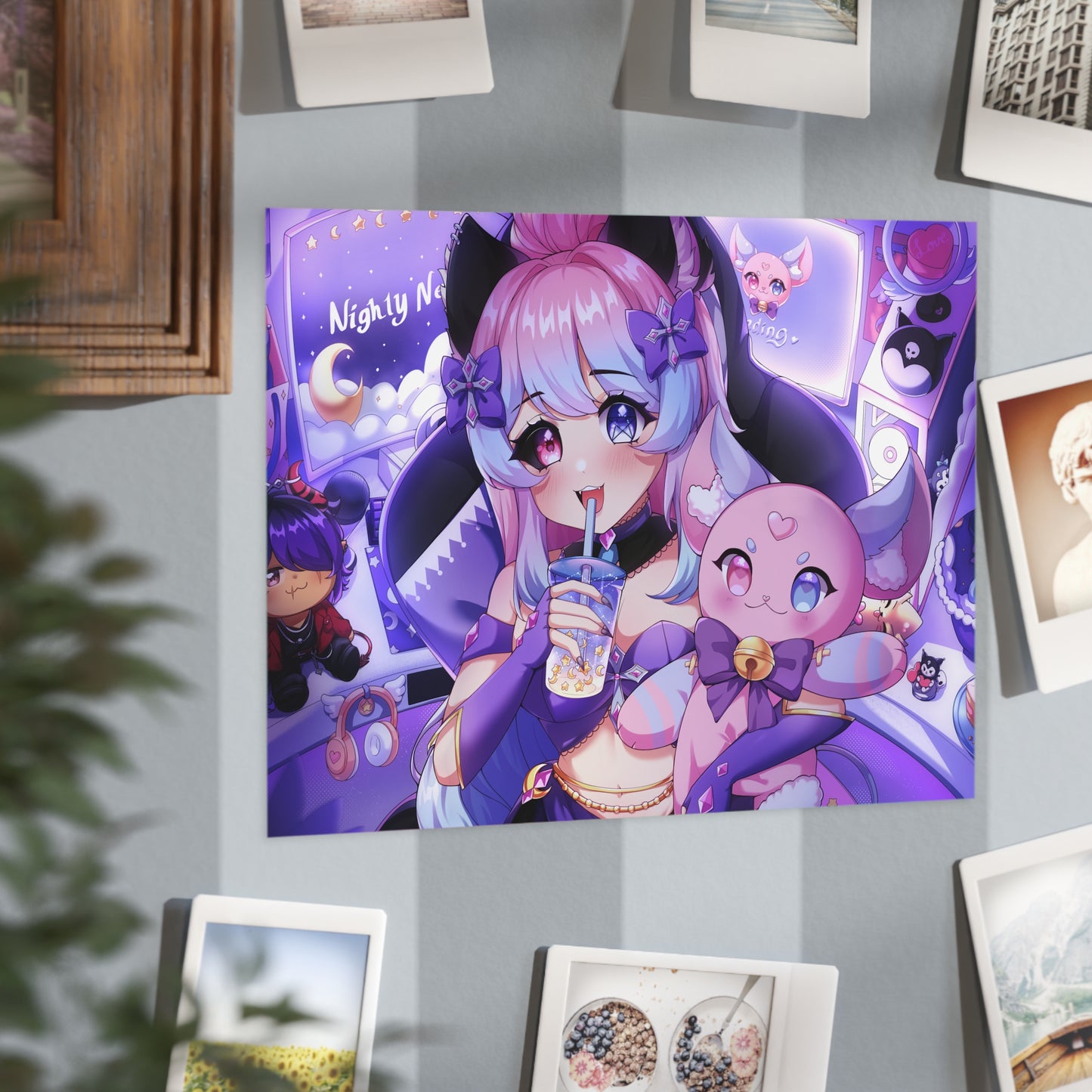 "Time to Stream!" Nighty Neko Print