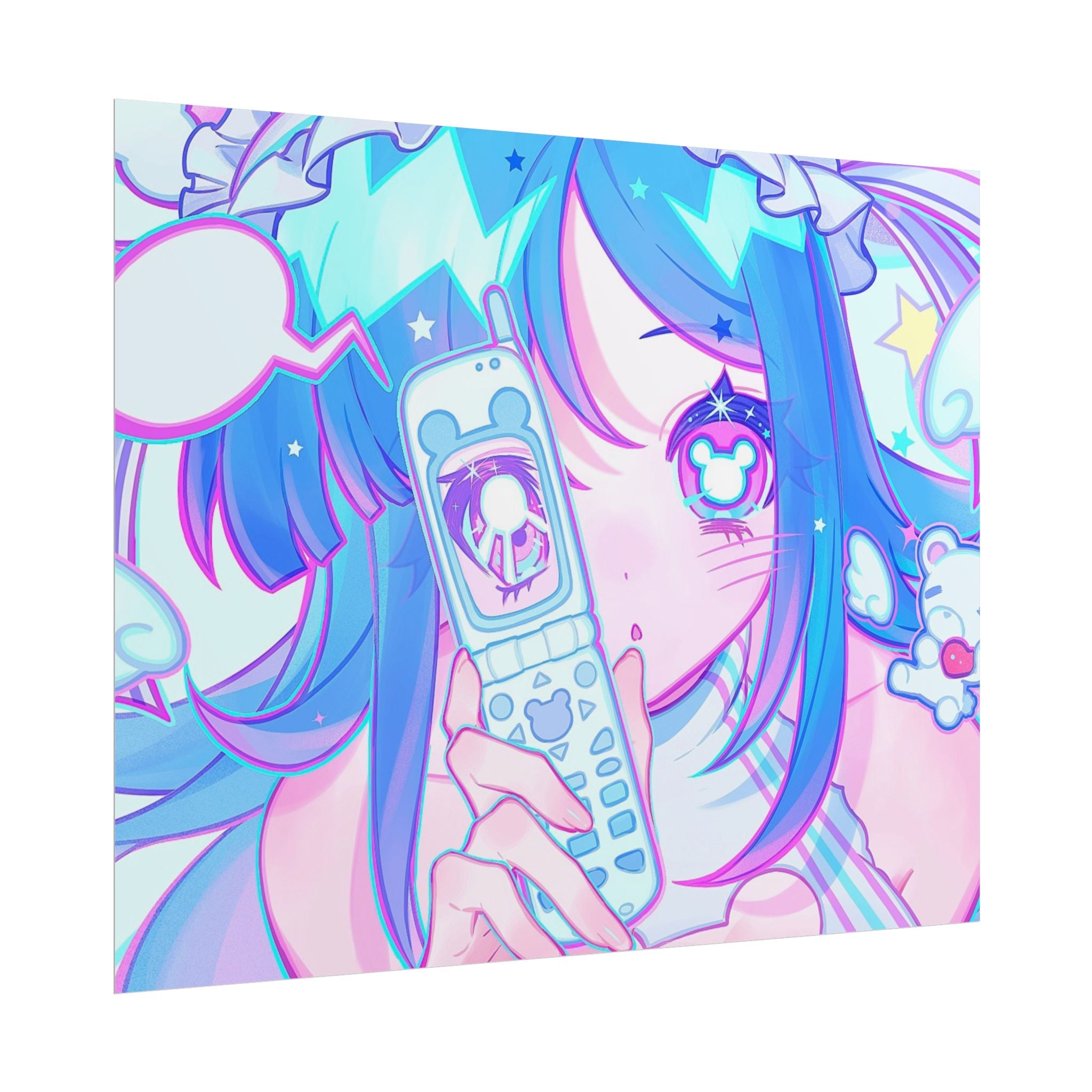 bearwithchloee "Cellphone Glance" Poster