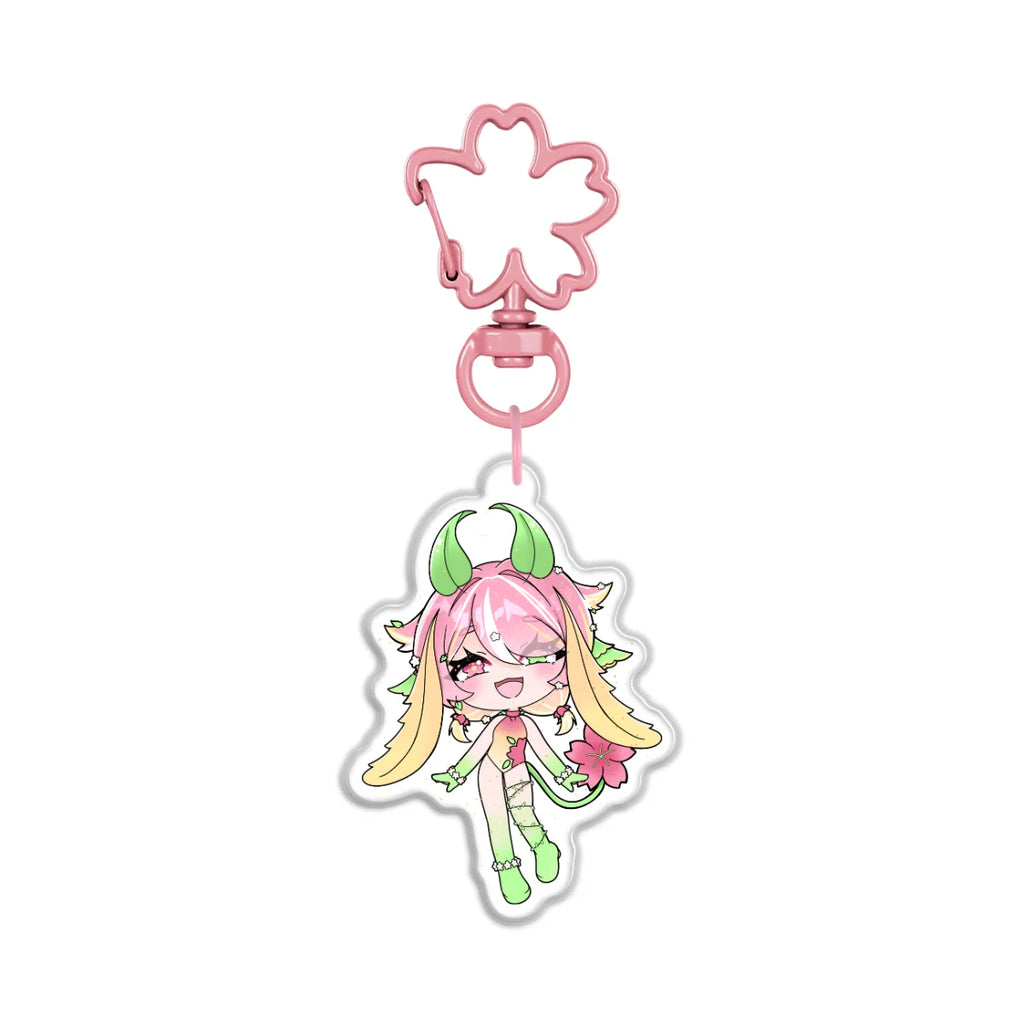 NekochiKohaku "Idle" Front-Side Glitter Epoxy Keychain