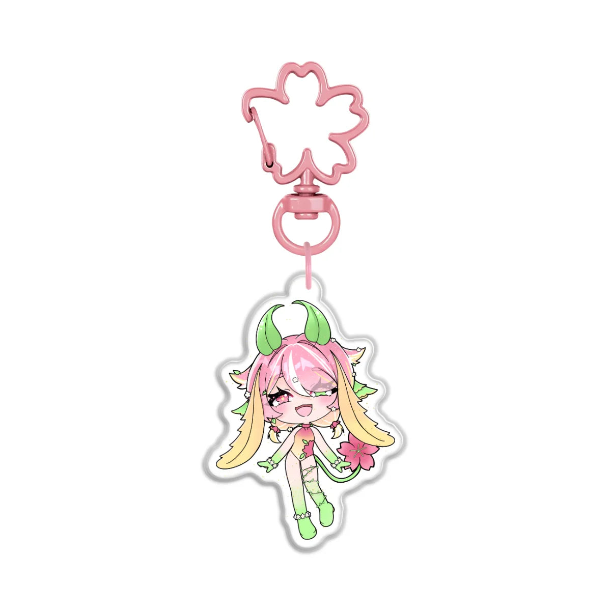 NekochiKohaku "Idle" Front-Side Glitter Epoxy Keychain