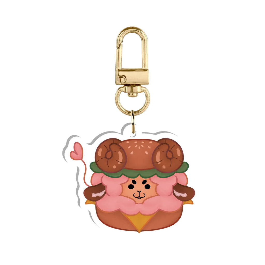 PeachPelle "Burger" Keychain