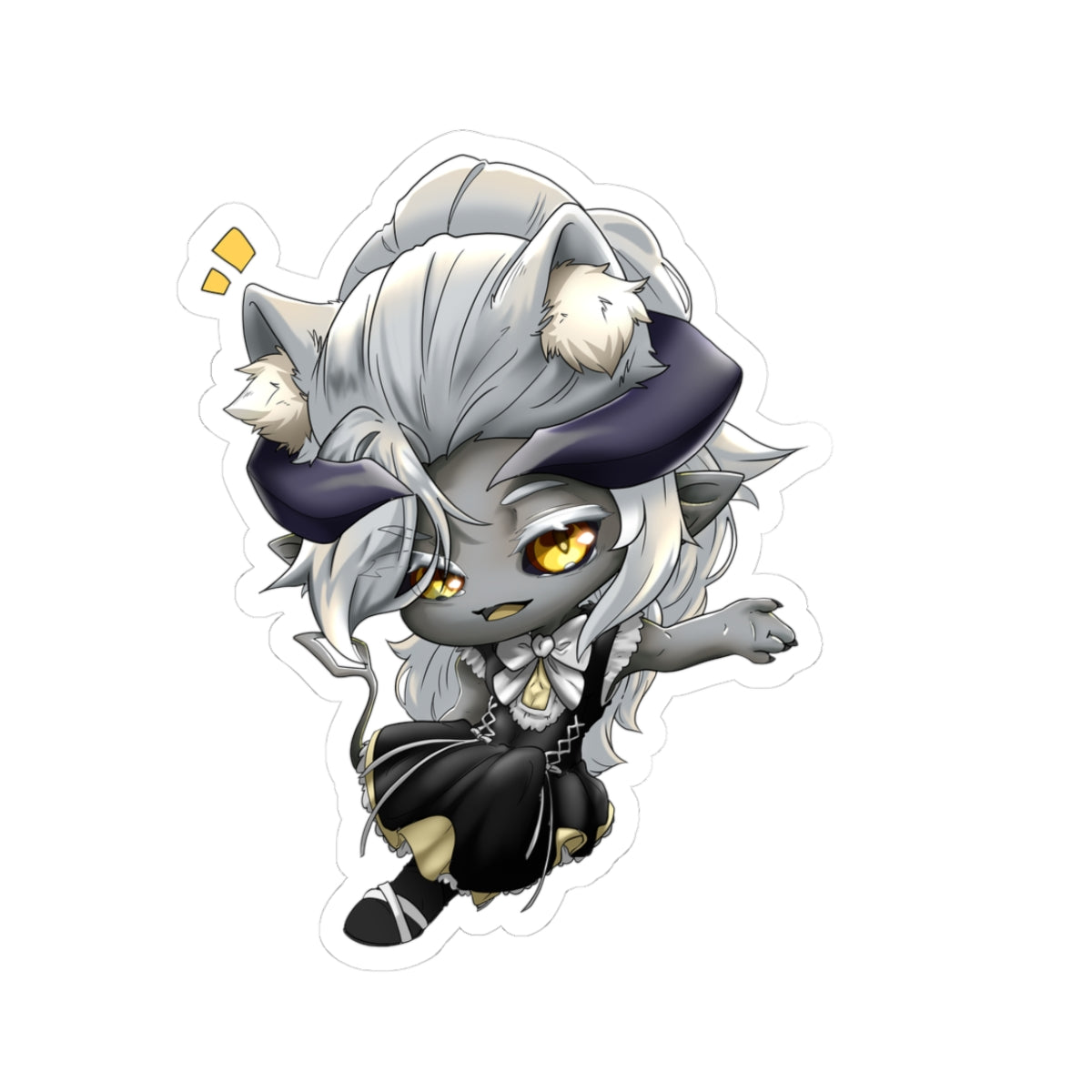 nephistophelesvt "Kitty Ear Chibi" Sticker