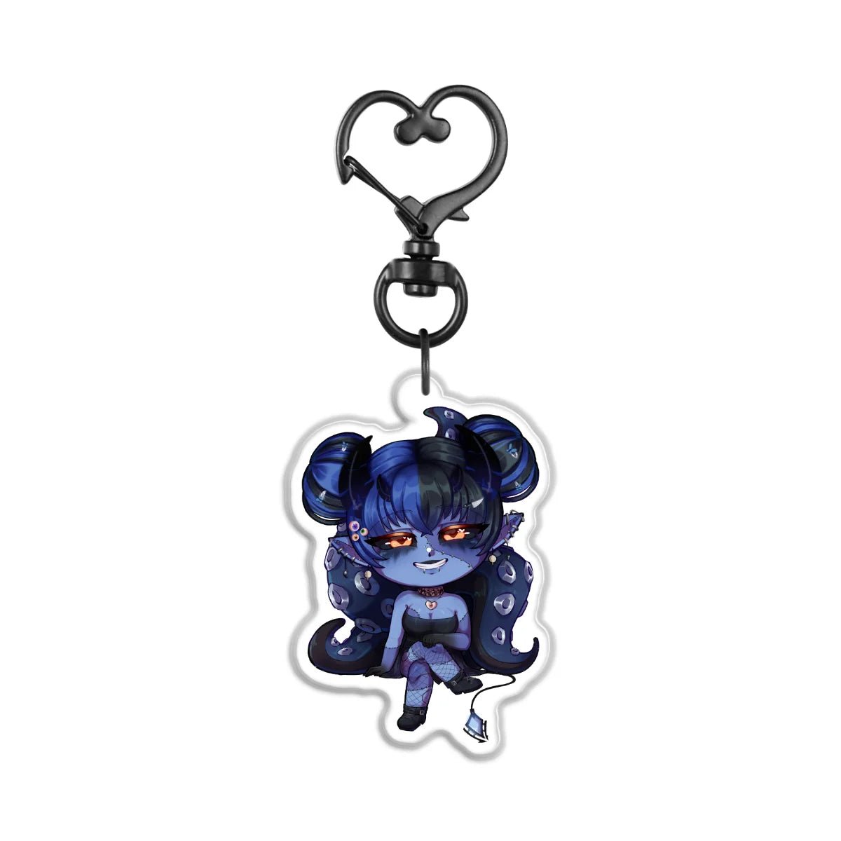 maleficxm "Chibi Sit" Front-Side Epoxy Keychain - KatDragonz
