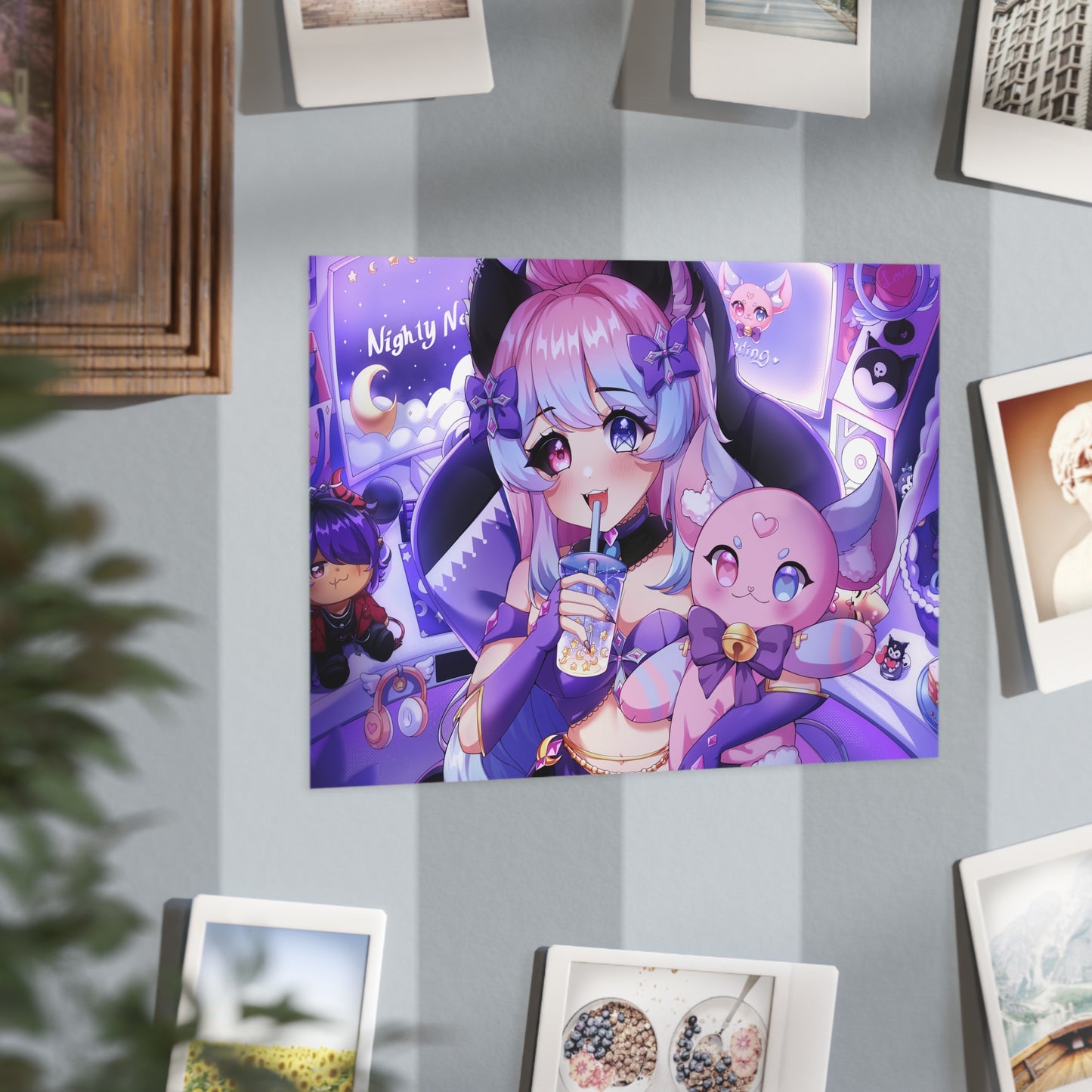 "Time to Stream!" Nighty Neko Print