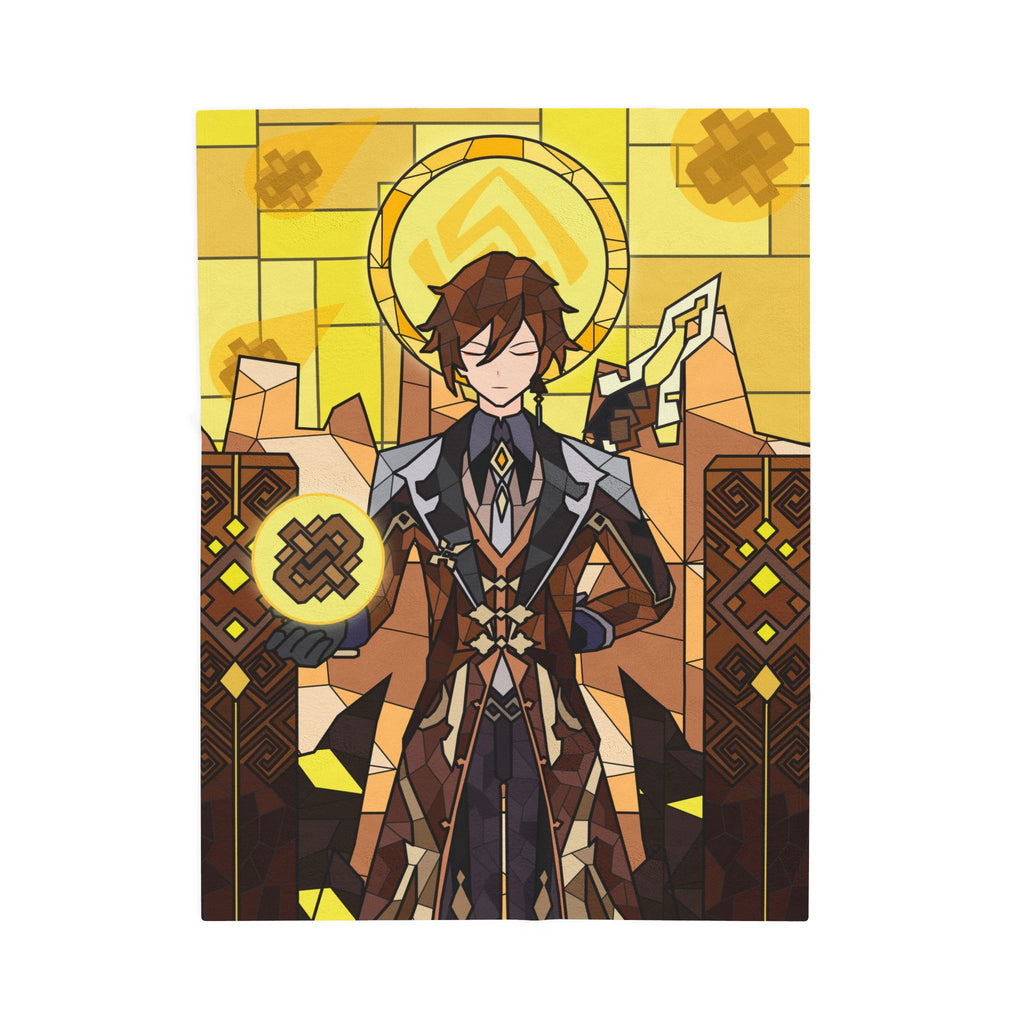 Zhongli Plush Throw Blanket