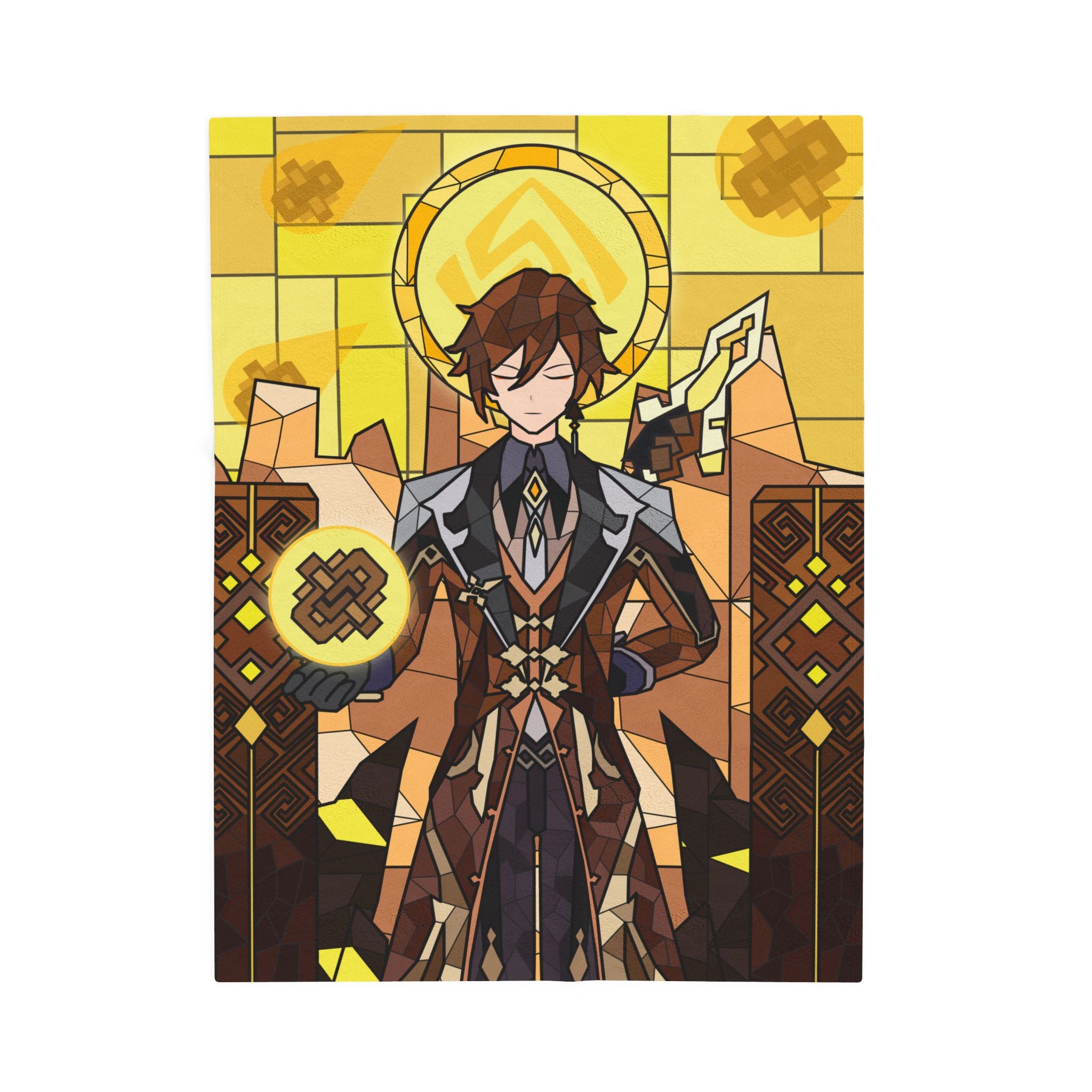 Zhongli Plush Throw Blanket