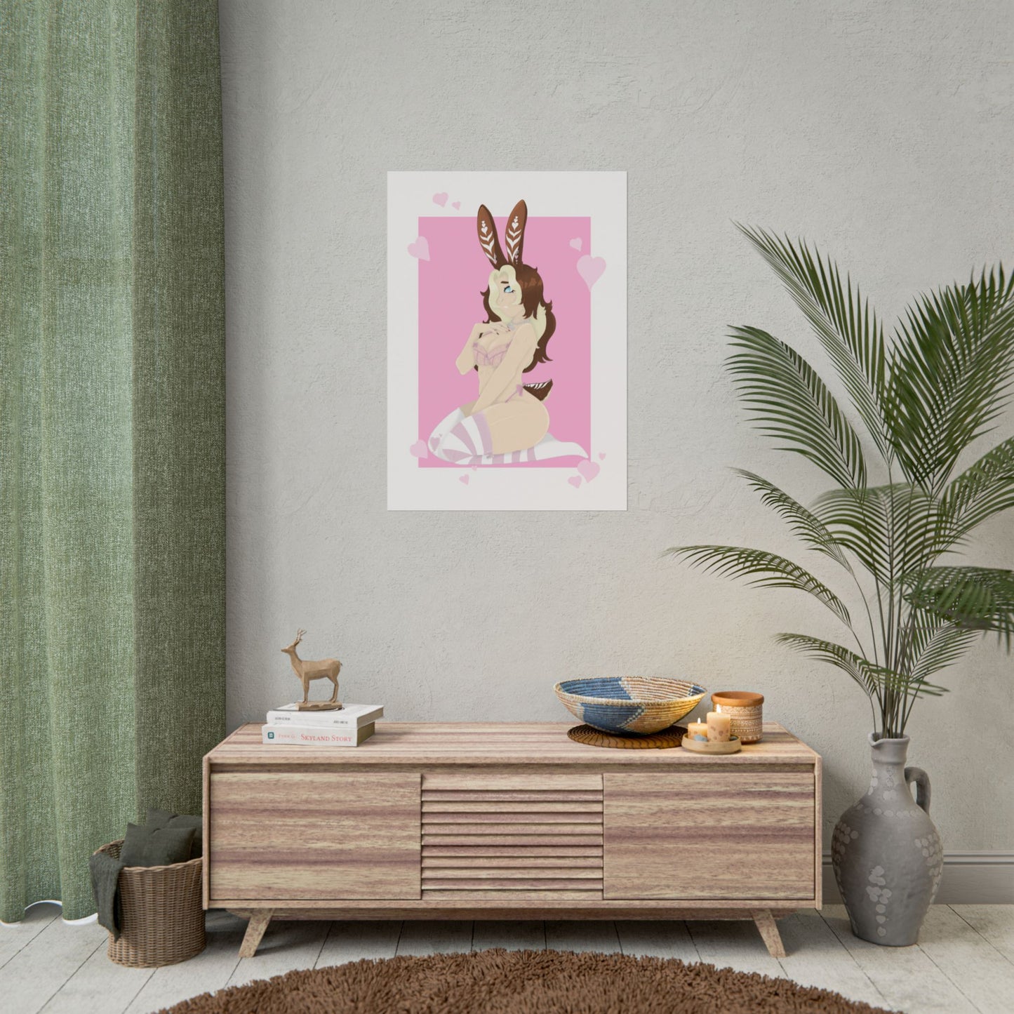 Lady Latte Lounging Poster