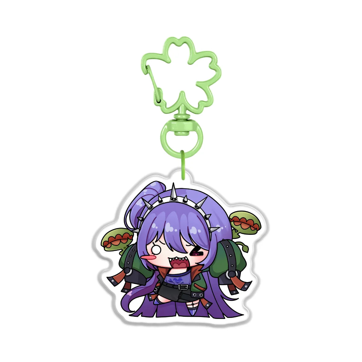 Rosaveilplants "Chibi" Front-Side Epoxy Keychain