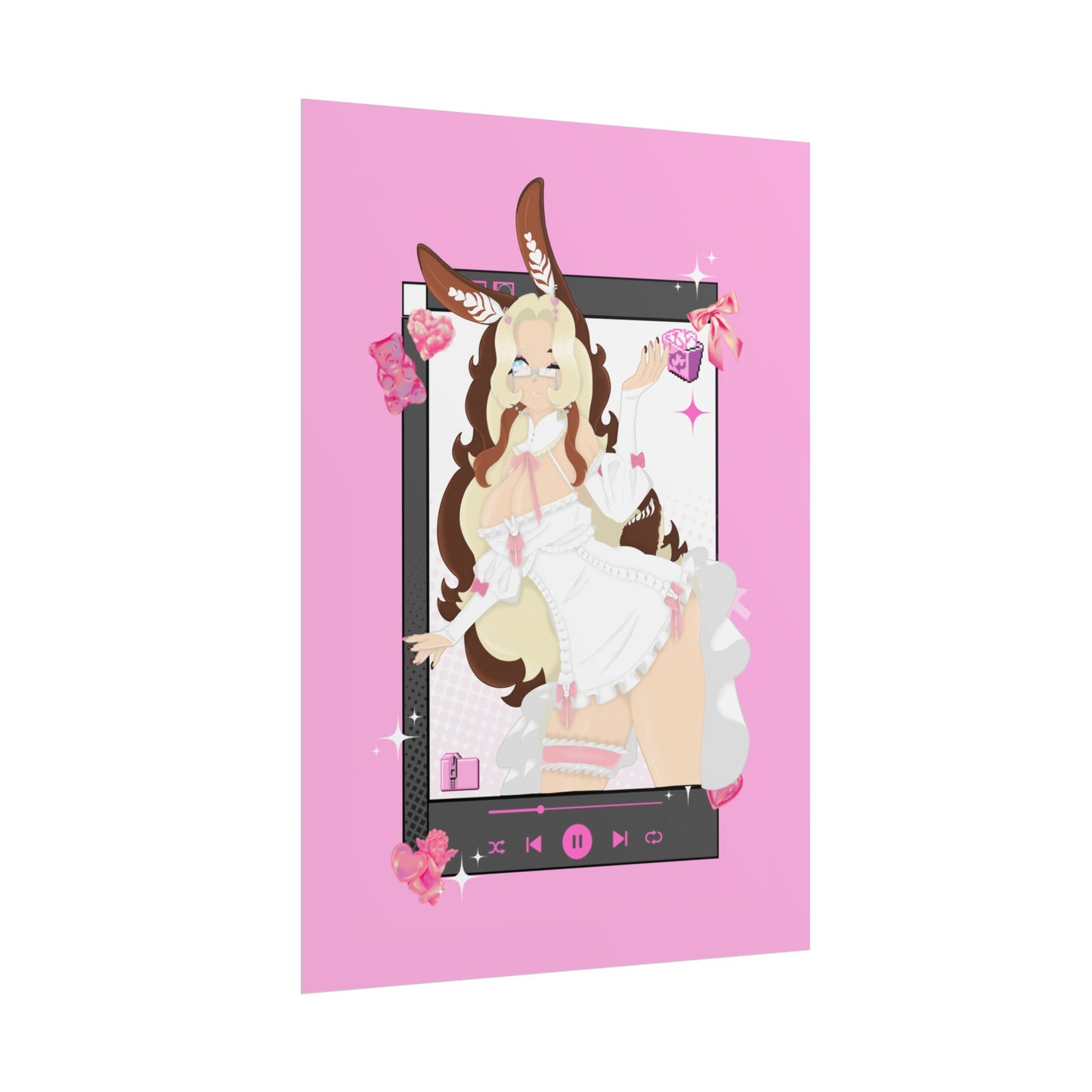 Lady Latte Music Player Poster