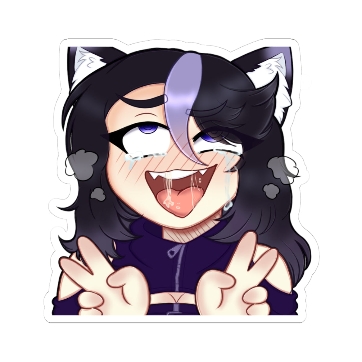 Starry Bean "Ahegao" Sticker
