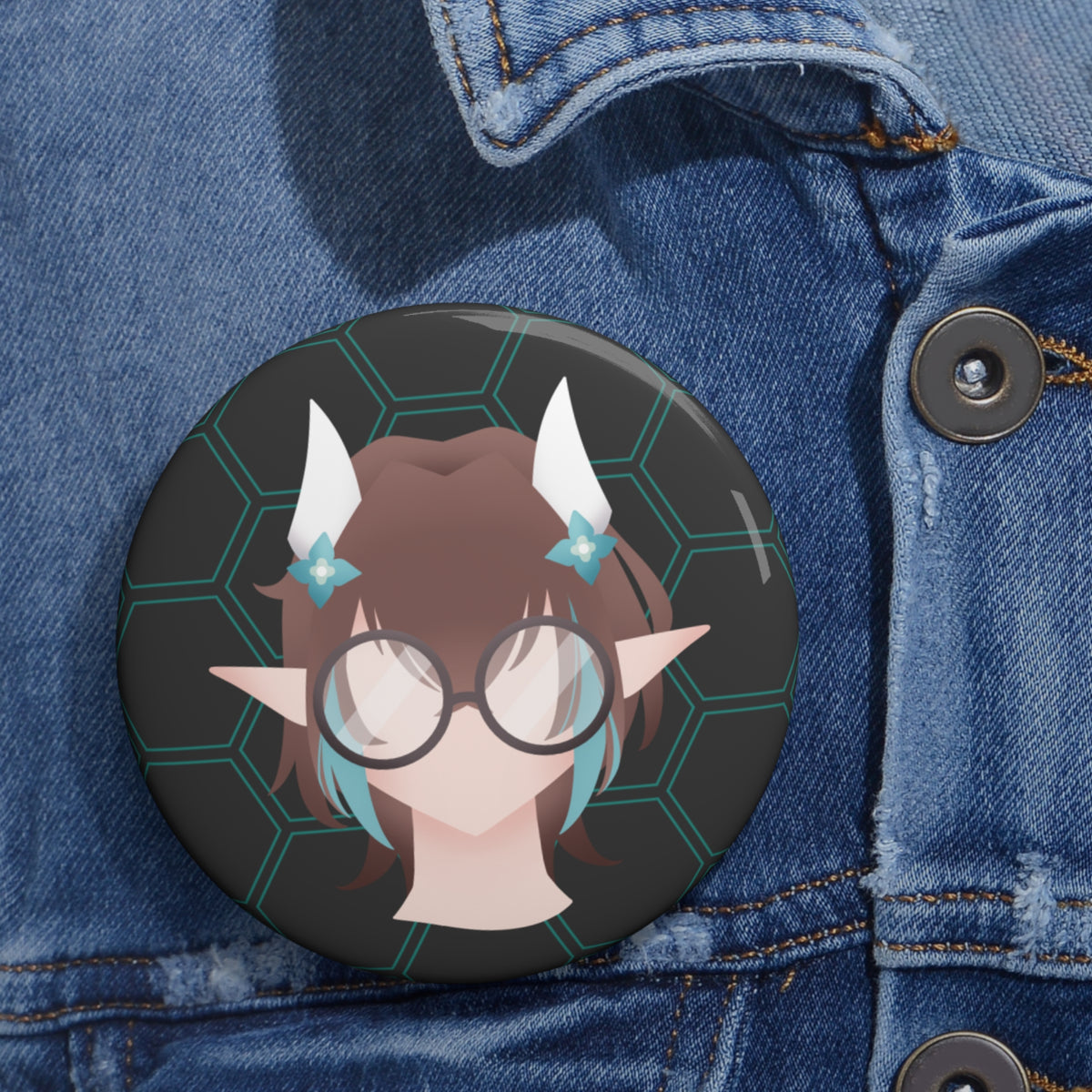 Ashdown Anthea "Silhouette" Pin Button