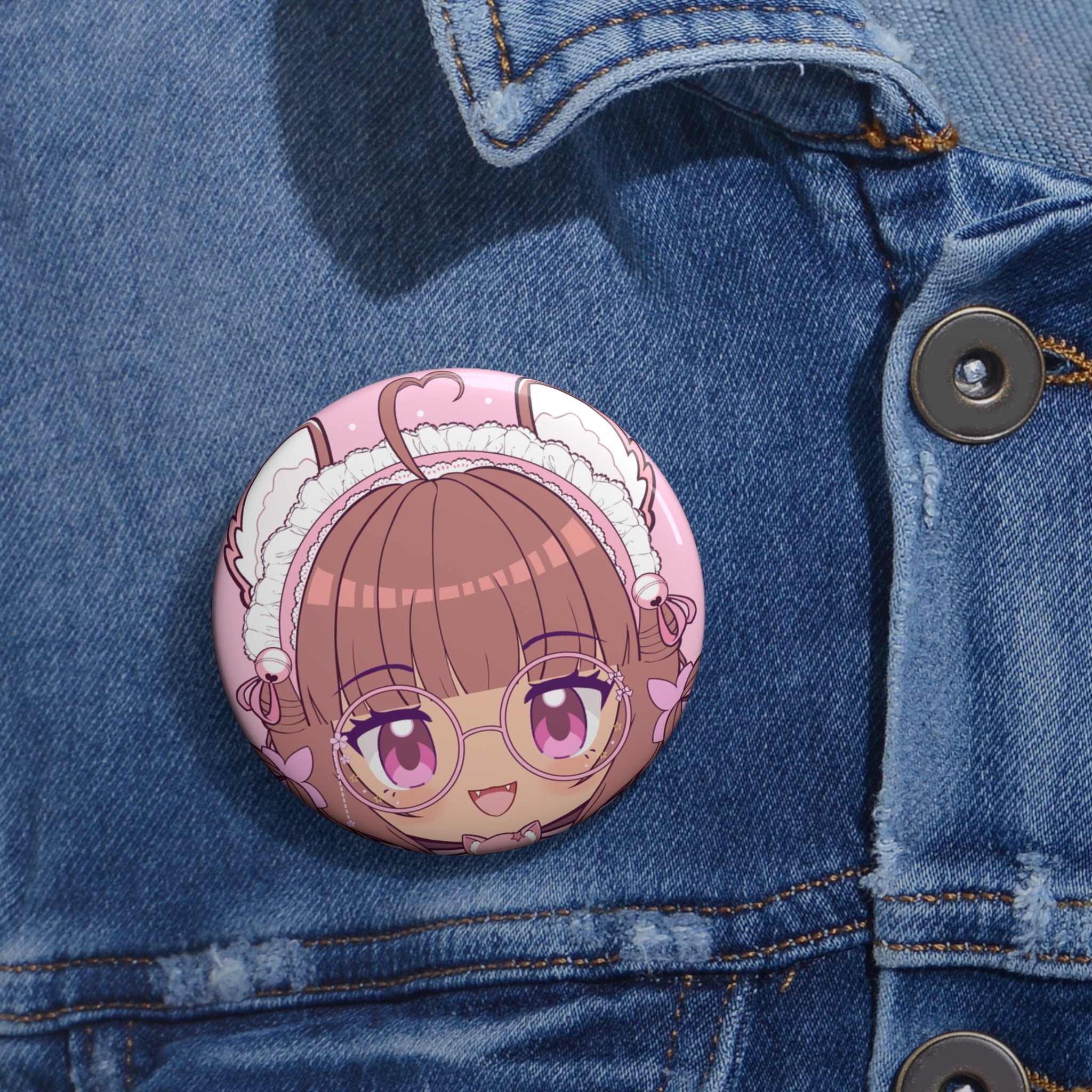 Momoka "Chibi" Button Pin