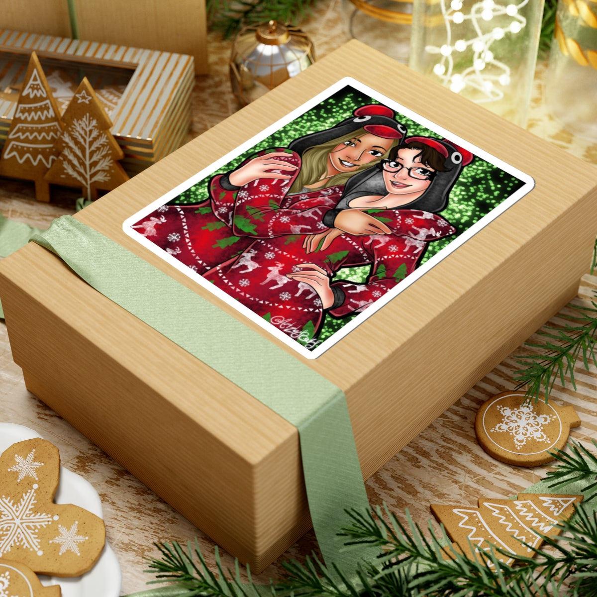 AmandaLeighCosplay "Christmas PJ Party" Sticker