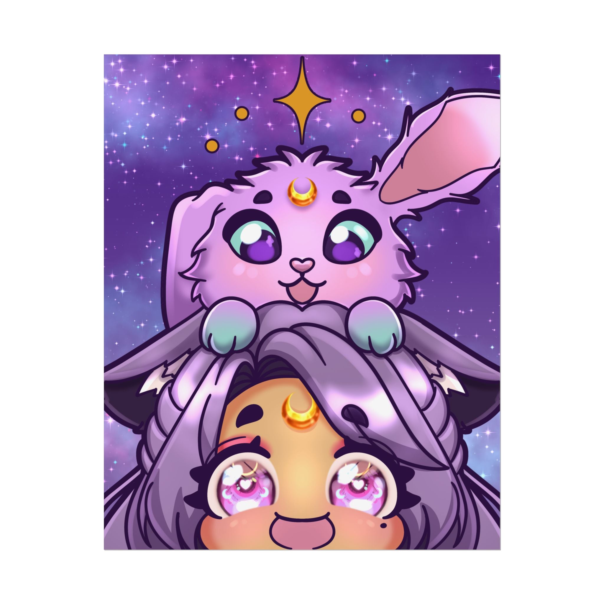 MoondustLeo "Moon & Jupiter" Poster