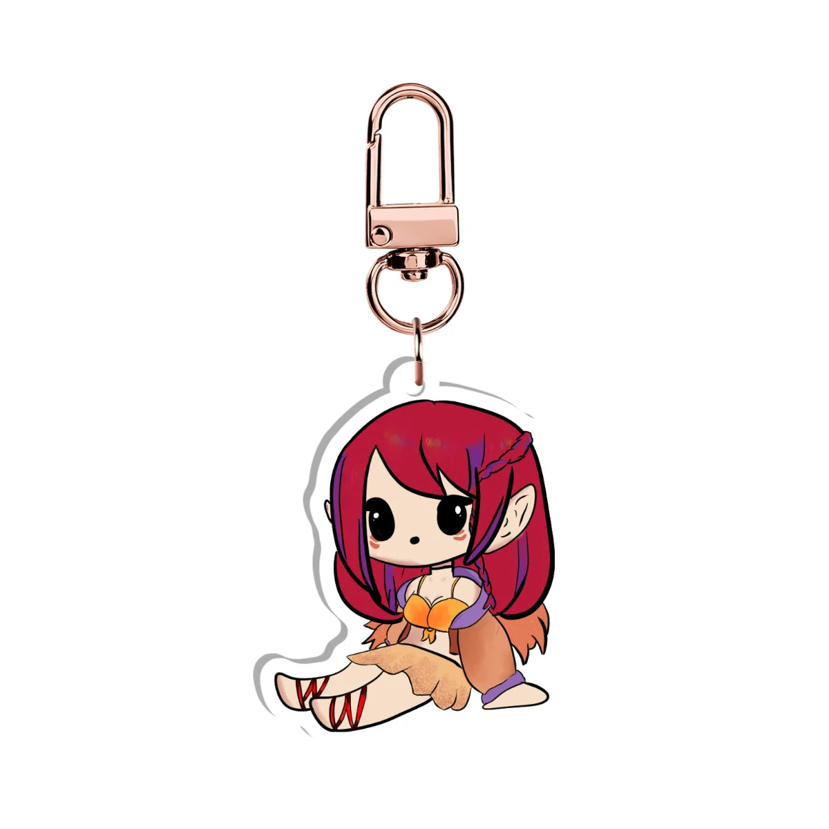 Amber Elkhart "Chibi Sit" Keychain
