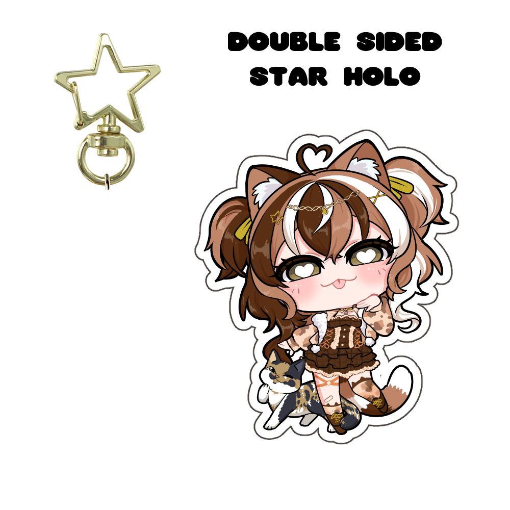 Calico Star Clasp Keychain