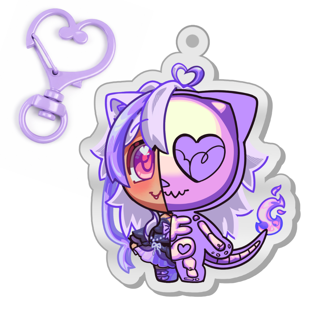 Jobooki "Skeletal Chibi" Acrylic Keychain