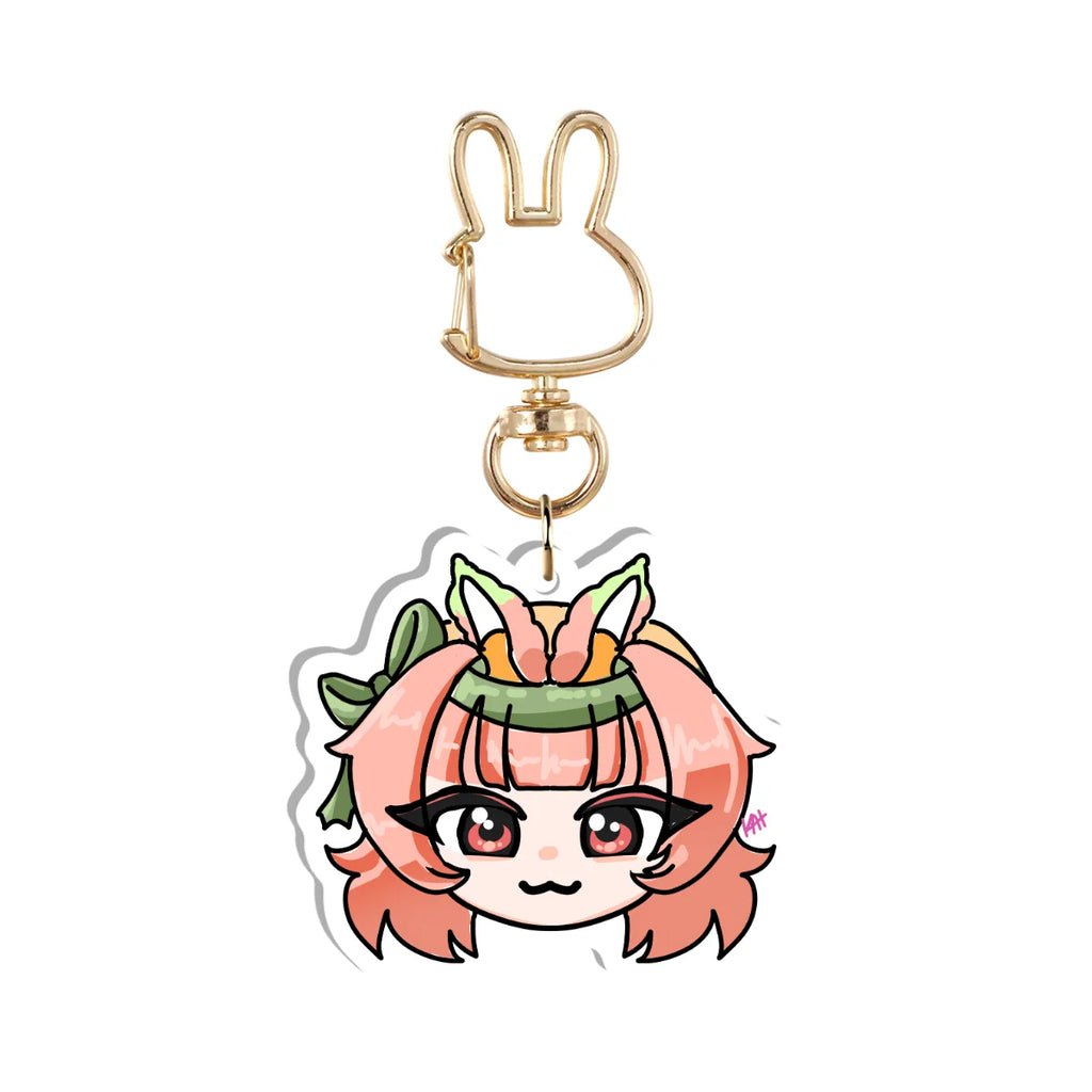 PeachtiiVT "Chibi Head" Keychain