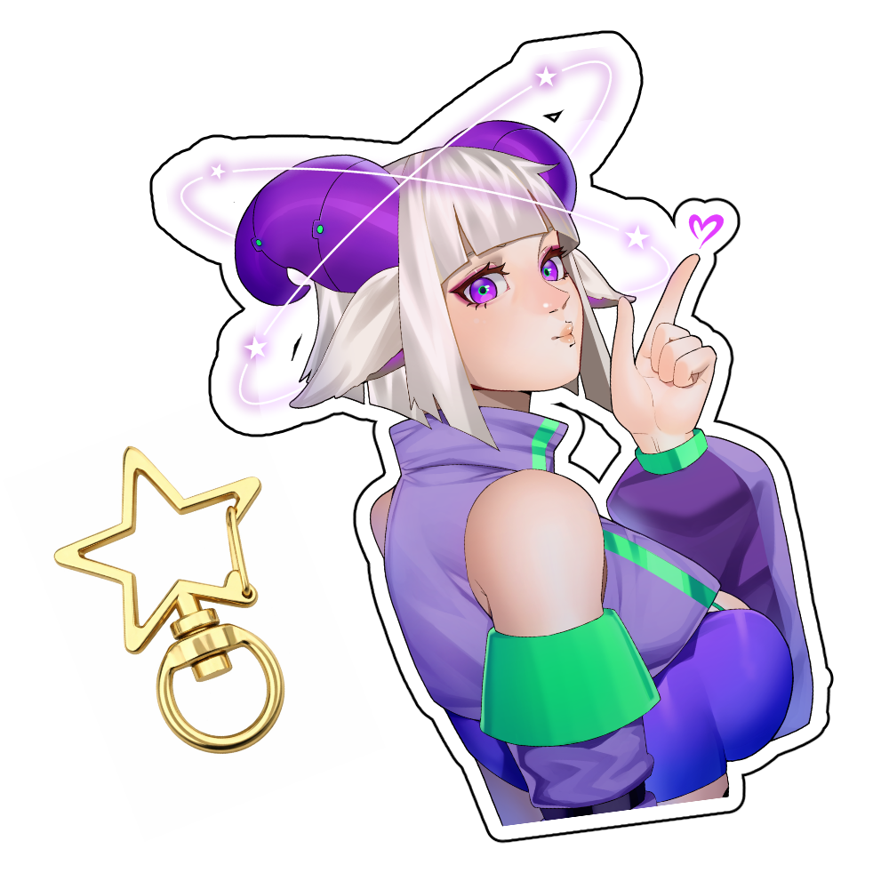 Bobamai "Finger Guns" Star Clasp Keychain