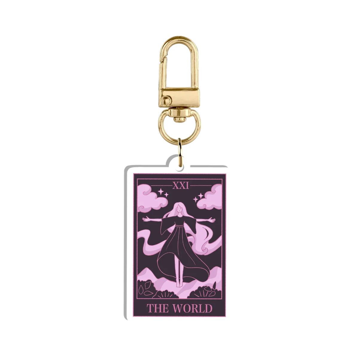 Canin Rose "Tarot Card" Double-Sided Keychain