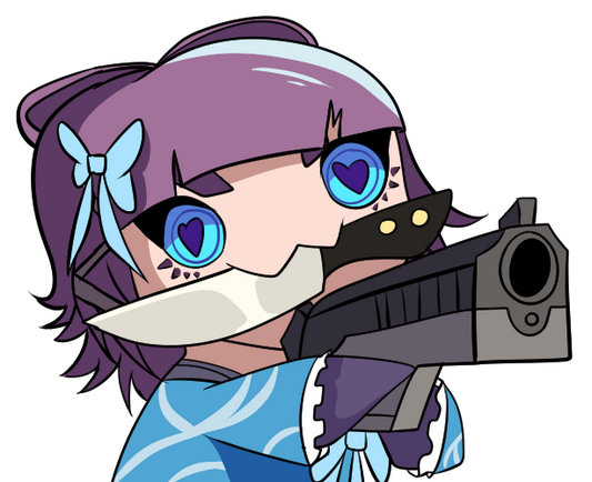 Nero Mariana with the Strap Gun Acrylic Pin