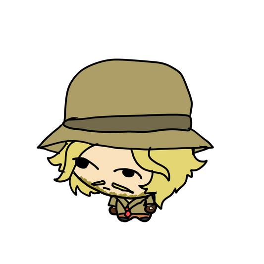 Safari Man Big Brain Mode Acrylic Pin