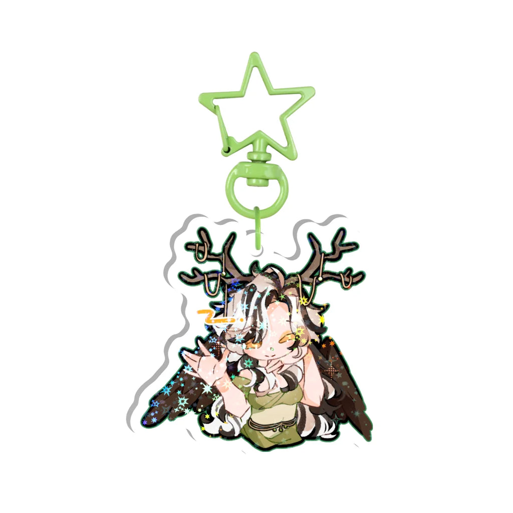 Yolkiee "Waving" Holo Keychain