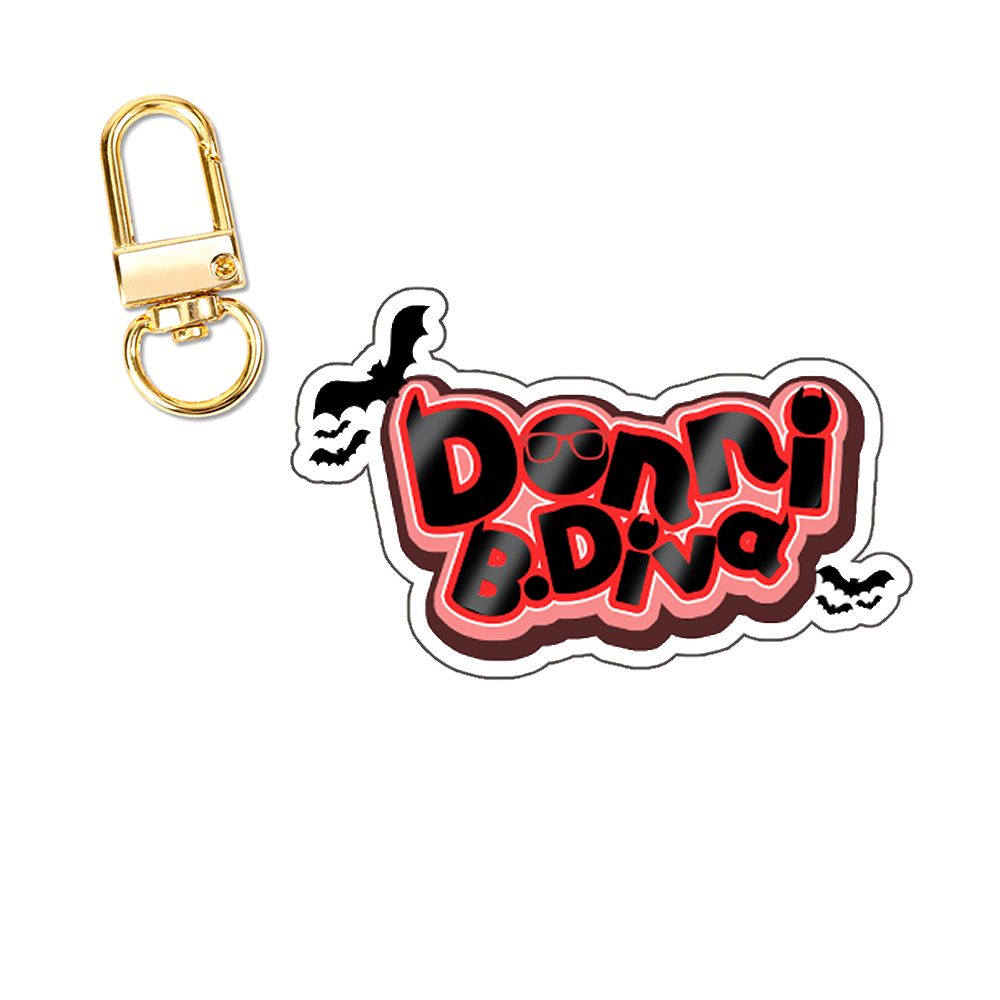 Donni B. Diva Logo Keychain