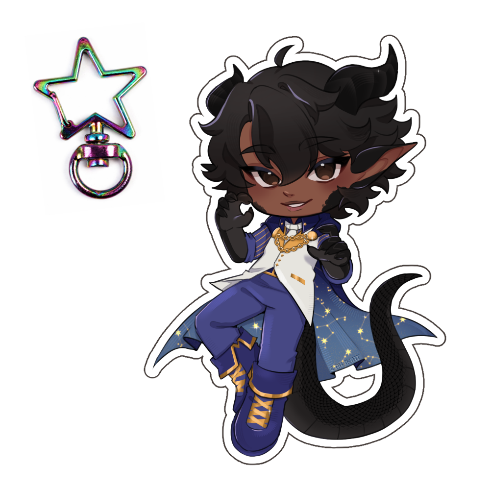 EdenEclipse "Rawr" Colored Star Clasp Keychain