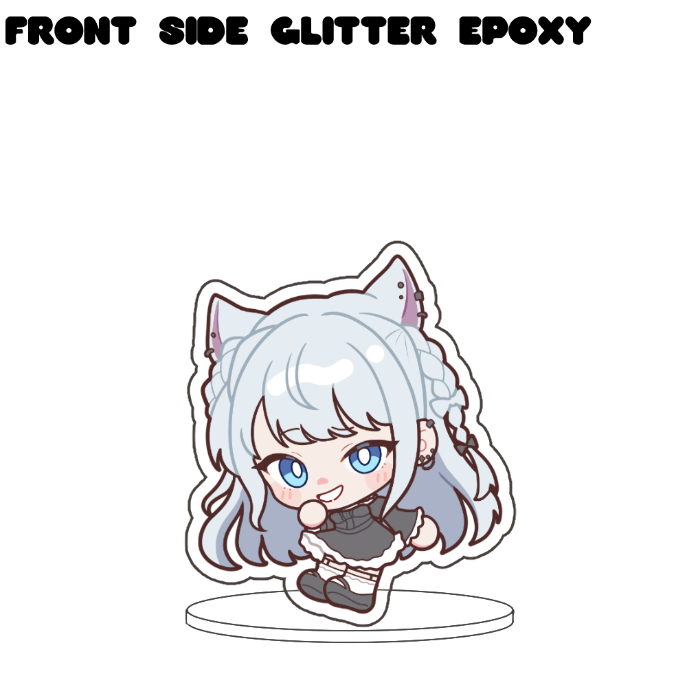 Salem Purrcy "Chibi" Front-Side Glitter Epoxy Standee