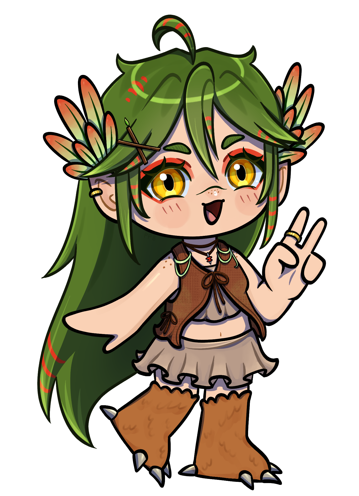 Pushpinbird Acrylic Keychain