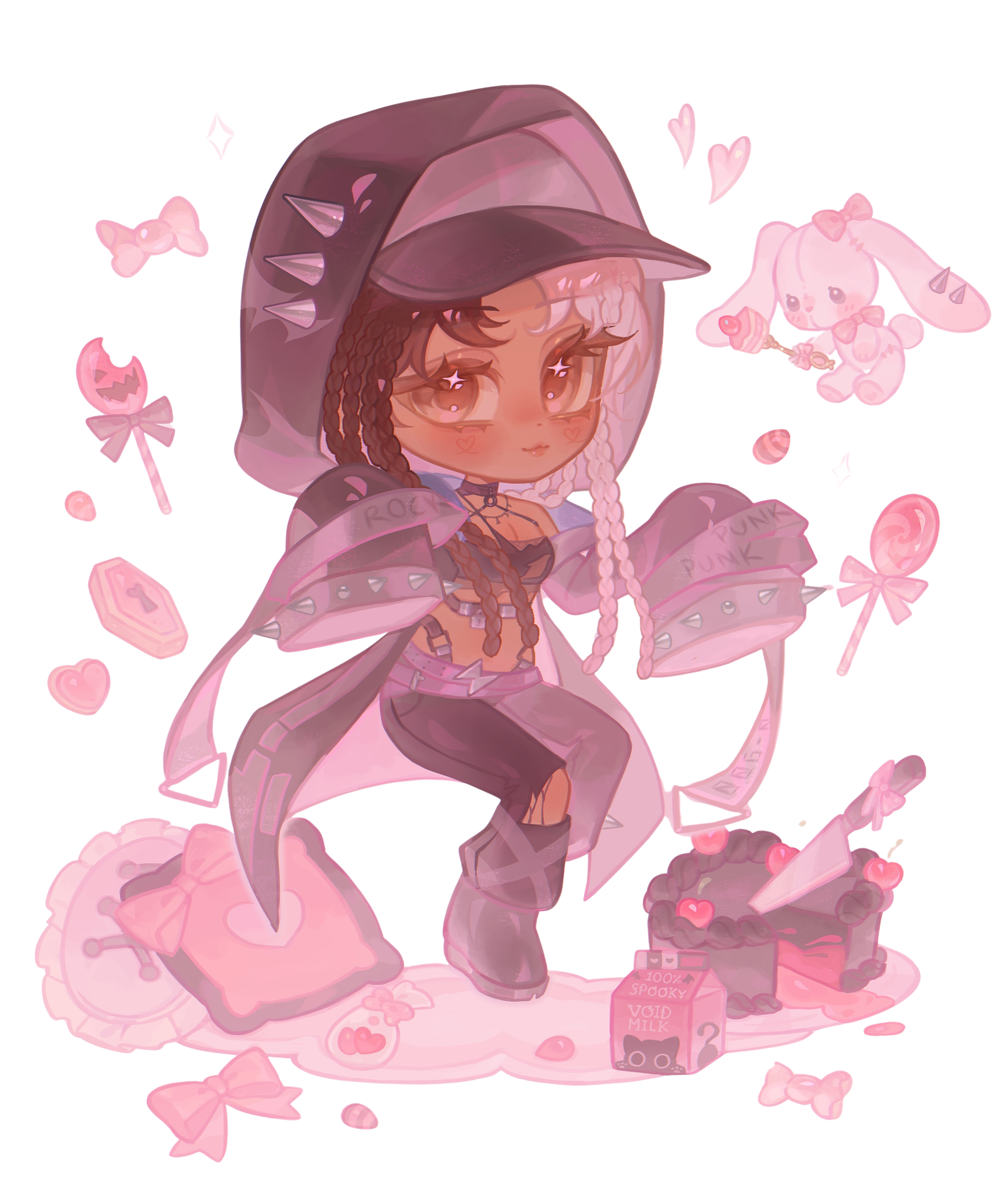 Vintage Luna "Punk Rock" Keychain