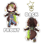 quichestrawbs Double-Sided Star Clasp Keychain