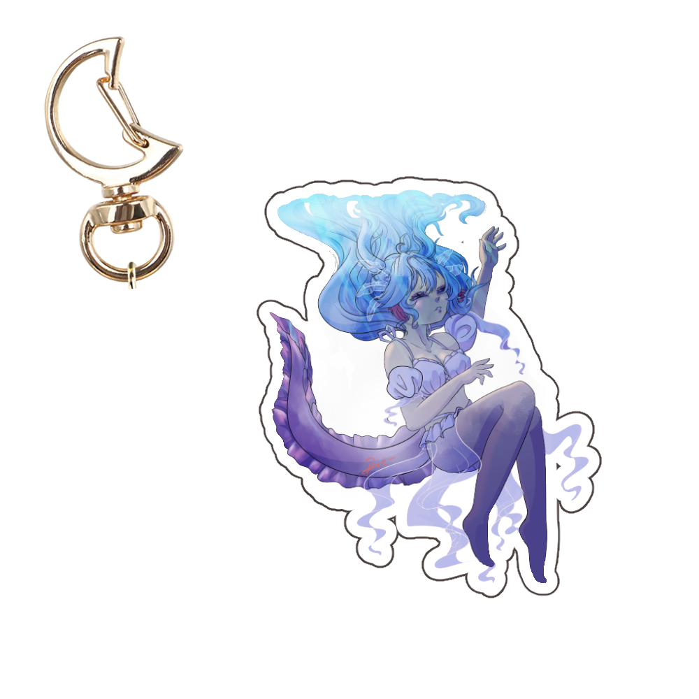 echosofferra Moon Clasp Keychain