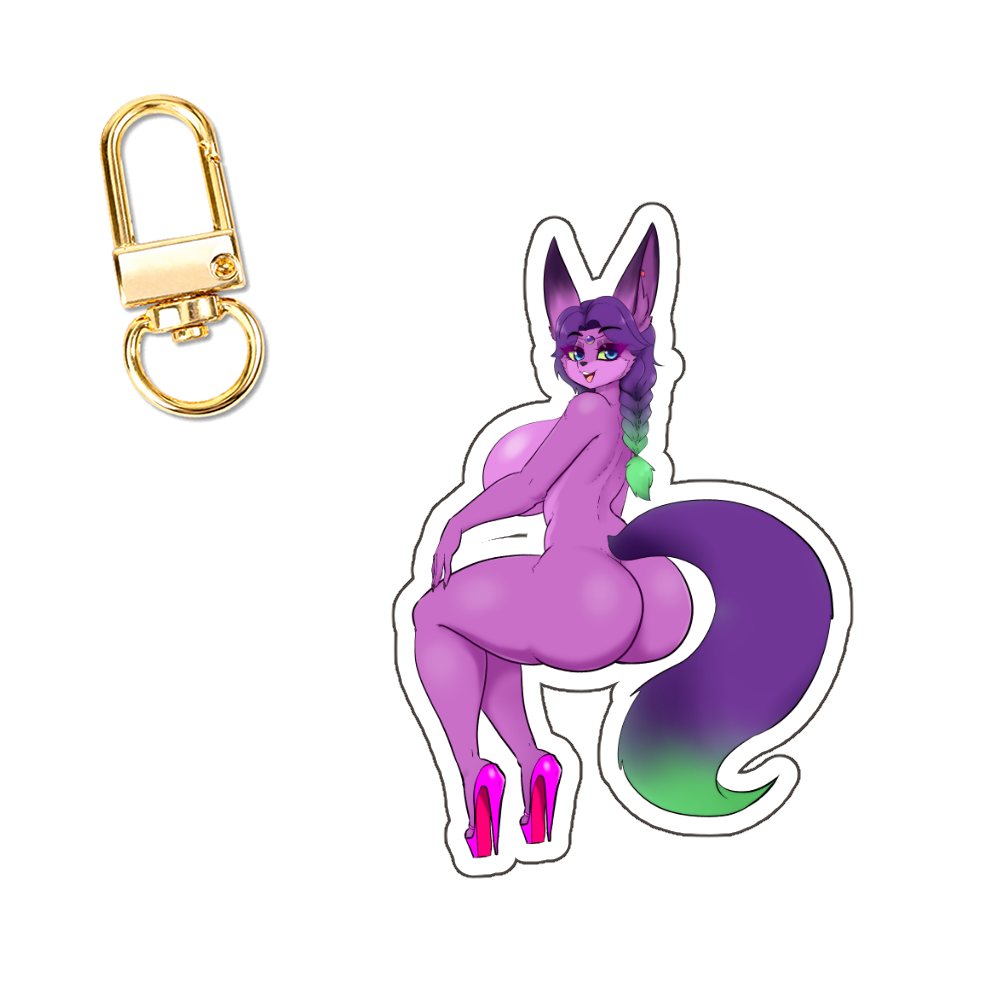 Amefloof "Furry Pose" Acrylic Keychain