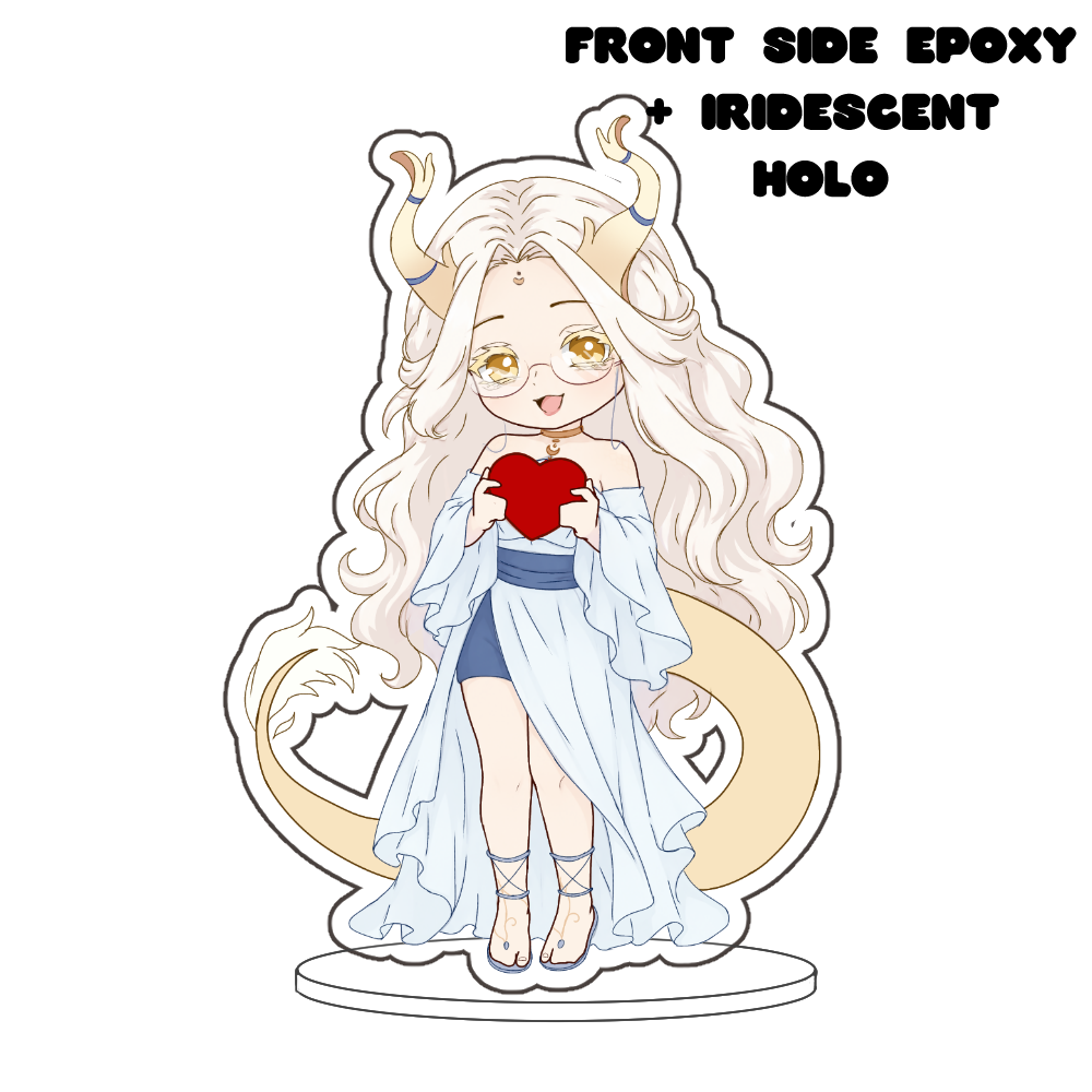 Aelialeelaa "Heart Hold" Front-Side Epoxy and Holographic Standee