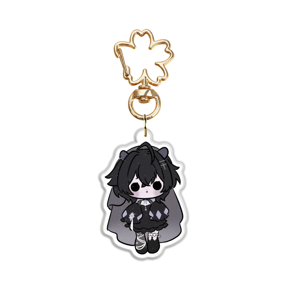 Ariel "Short Hair Cheeb" Glitter Keychain