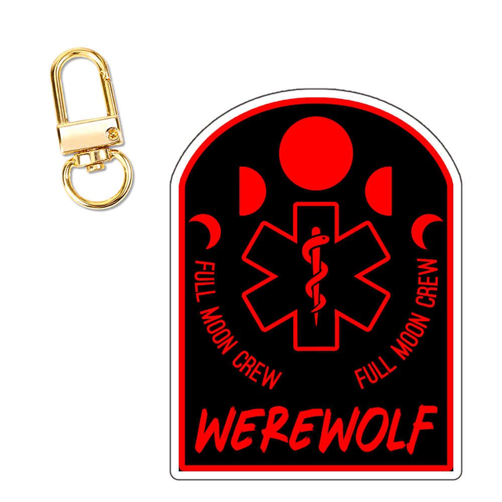 LunarLycanthrope "Werewolf Emblem" Keychain