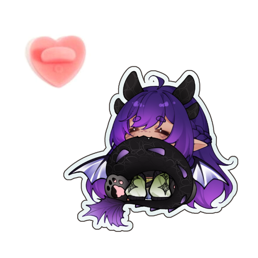 MajoraDragoon "Nibbles" Acrylic Pin