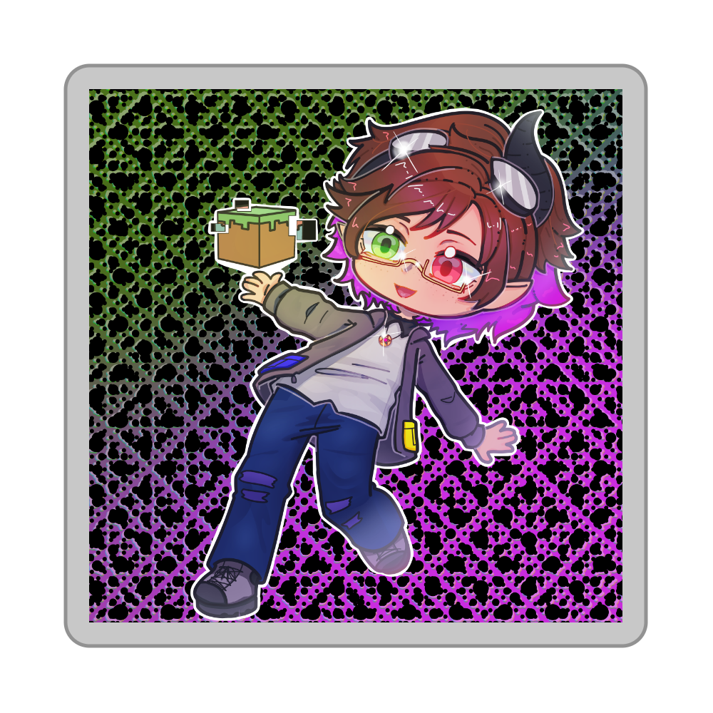 Master of Mischief "Cubism" Acrylic Pin